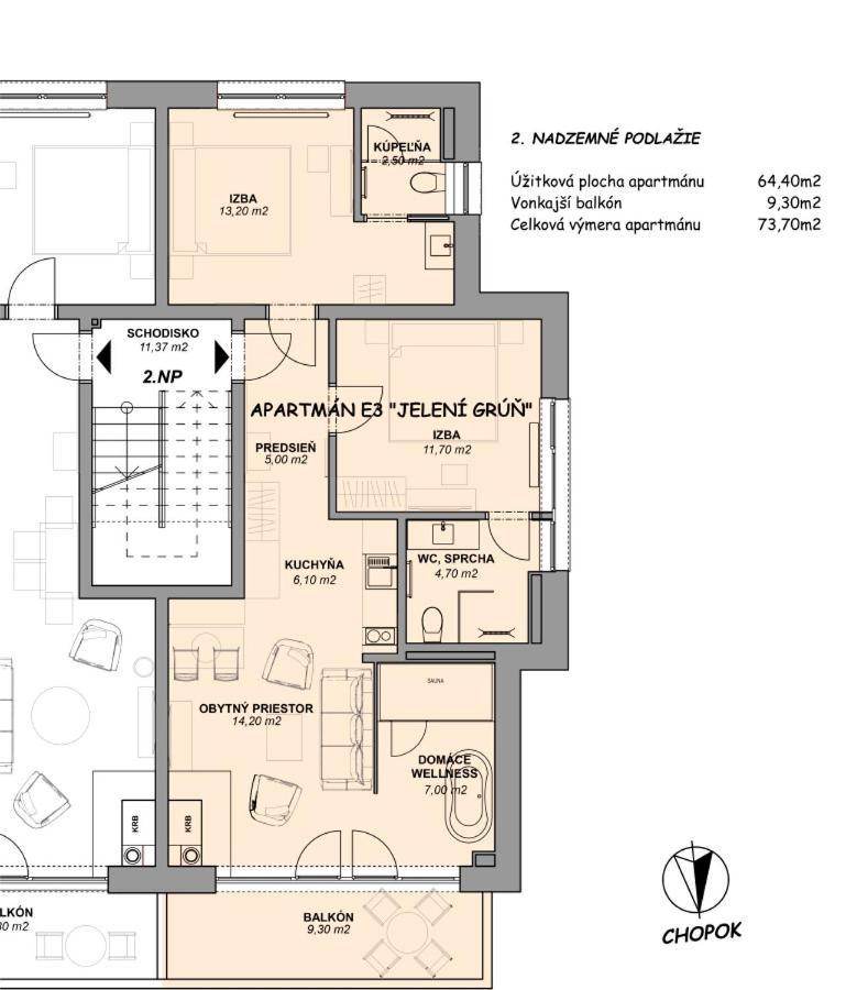 Apartman Jeleni Grun Jasna Демяновская долина Экстерьер фото